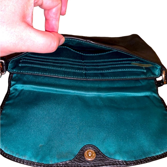 Vintage Coach Black Pebbled Hand Crafted Leather Wristlet or Clutch bag - Picture 5 of 12